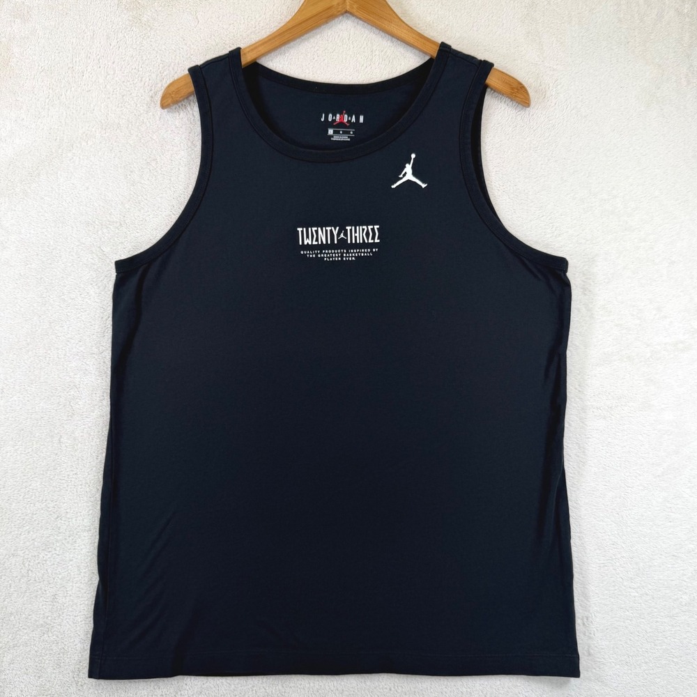 Jordan Twenty Three Tank Top Mens L Black Jumpman Graphic Basketball Nike 2019